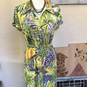 Mlle Gabrielle Large Jungle Zebra Cheetah Dress